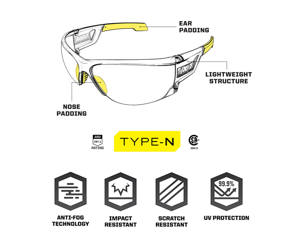 Mechanix Wear® Schutzbrille Vision Type-N (Clear)